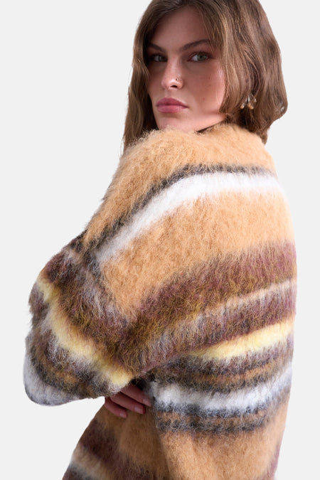 Pull met ronde hals - multicolor