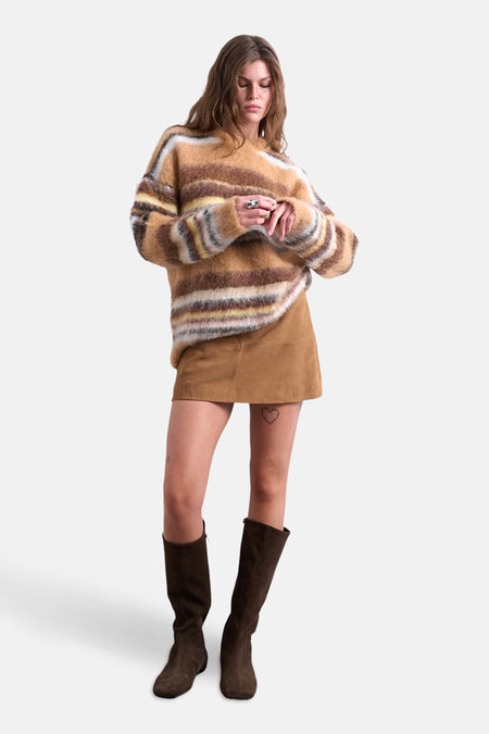 Pull met ronde hals - multicolor