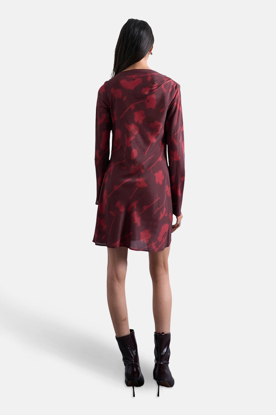 Robe à manches longues - Bordeaux