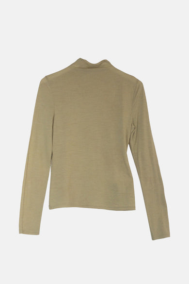 Top uni manche longue Vert - TOPSHOP