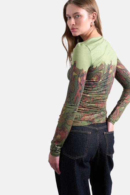 T-shirt (lange mouwen) Groen - TOPSHOP