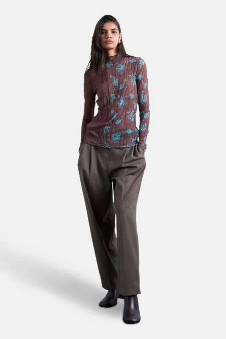 T-shirt (lange mouwen) Bruin - TOPSHOP