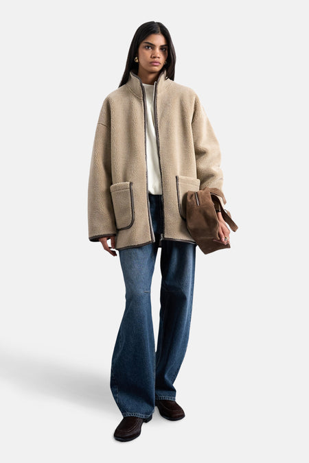 Lange jas Beige - TOPSHOP