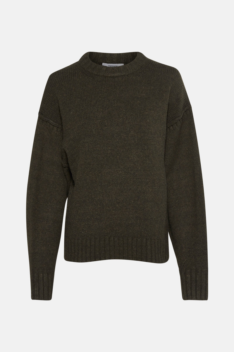 Pull met ronde hals - groen