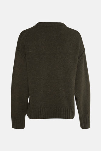 T-shirt vert de TOP h col rond rTOPTOPTOPSHOPSHOPTOPSHOP manman longres bord côtes.