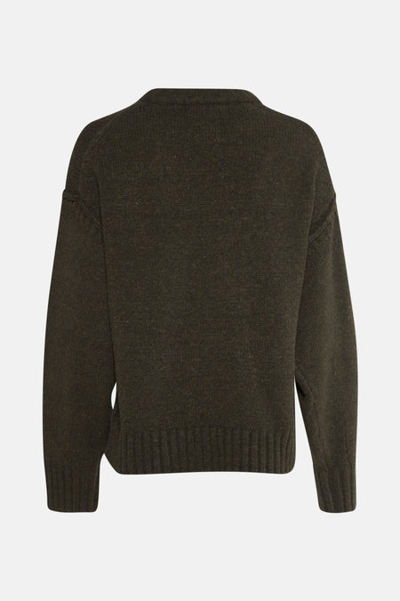 Pull met ronde hals - groen