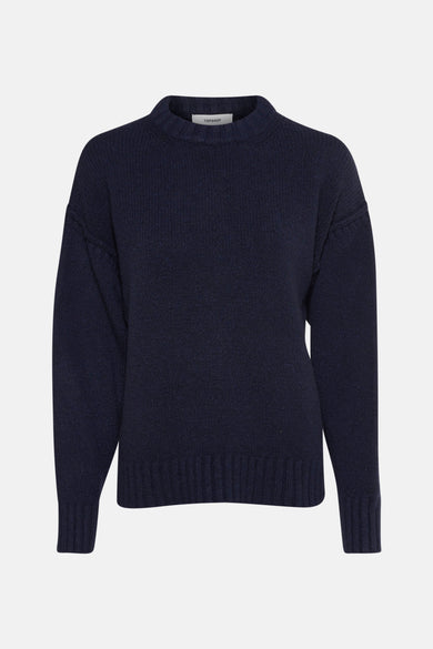 Pull met ronde hals - blauw