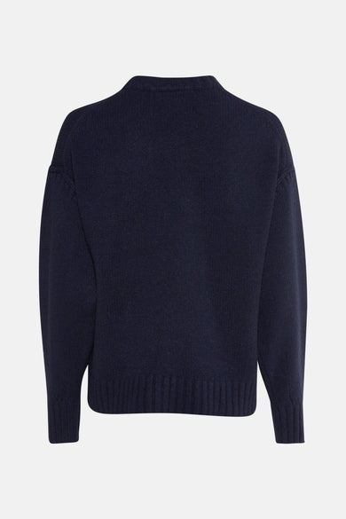 Pull met ronde hals - blauw