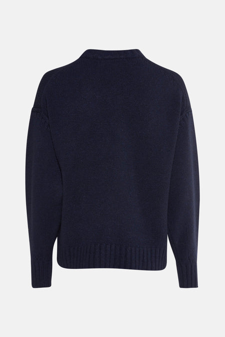 Pull met ronde hals - blauw