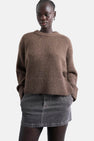 Pull met ronde hals - Bruin