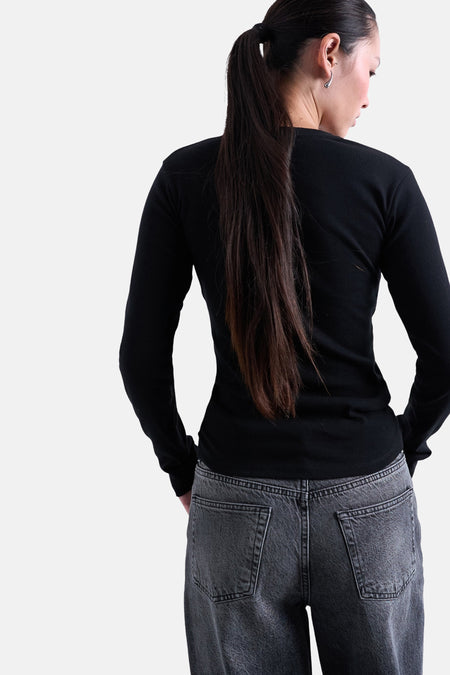 T-shirt met lange mouwen - zwart