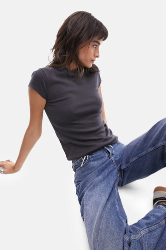 T-shirt met korte mouwen - grijs - TOPSHOP - 4