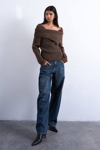 TSJULIE OFF SHOULDER KNIT TOP