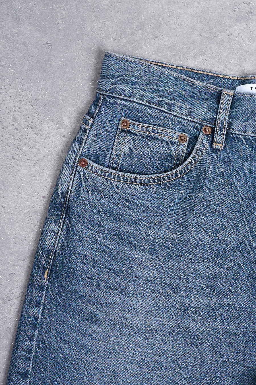 Jeans straight mid blue denim - TOPSHOP - TOPSHOP