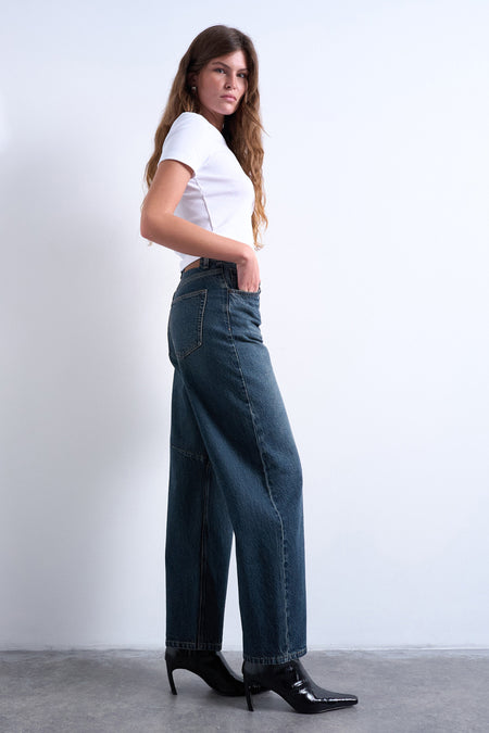 Jeans coupe spécial Blue black denim - TOPSHOP
