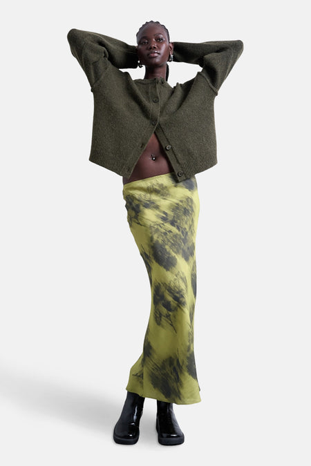 Rok (lang) groen - TOPSHOP