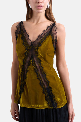 Blouse (zonder mouwen) groen - TOPSHOP - TOPSHOP