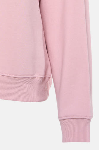 Roze sweater met kap van TOPSHOP, met ribgebreide boorden en een effen kleur.
