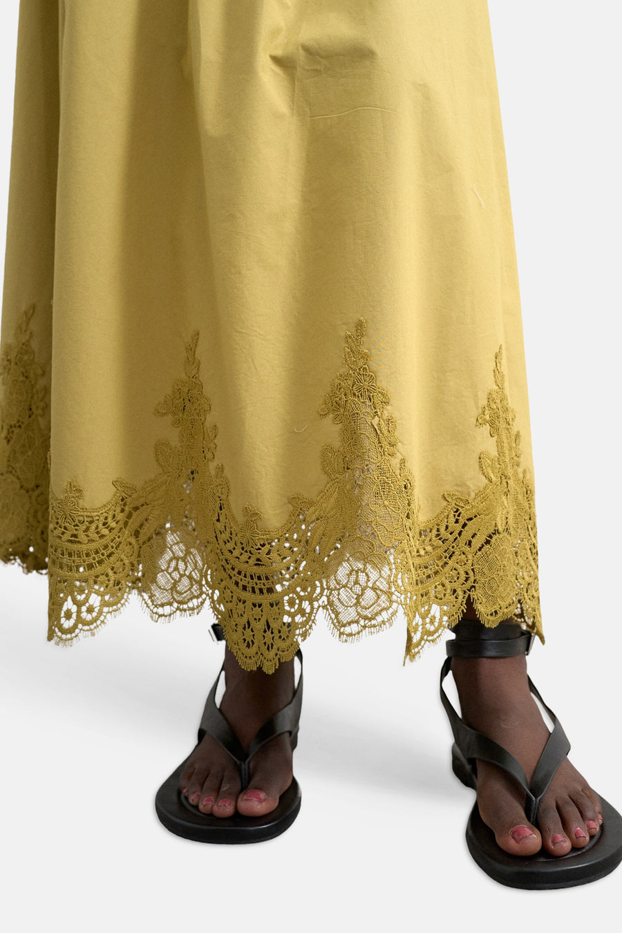 Rok (lang) groen - TOPSHOP