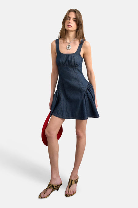 Robe - dark blue denim