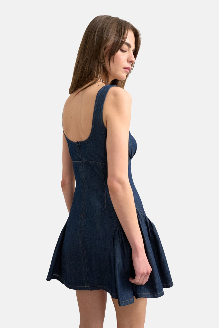 Robes sans manches dark blue denim - TOPSHOP
