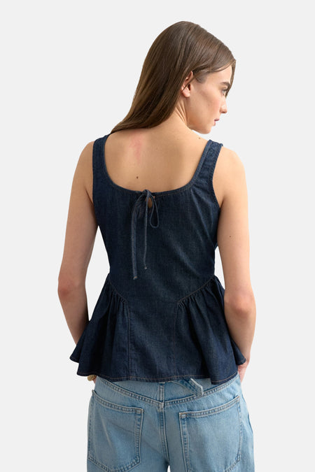 Blouse zonder mouwen - Medium Blue Denim