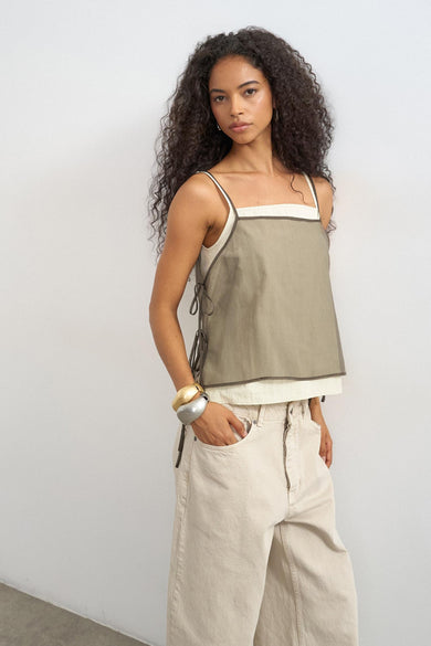 Blouse (zonder mouwen) bruin - TOPSHOP