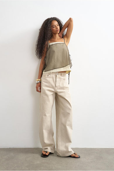 Blouse (zonder mouwen) bruin - TOPSHOP