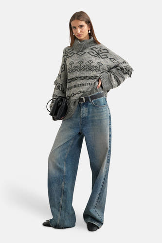 Pull col roulé gris - TOPSHOP