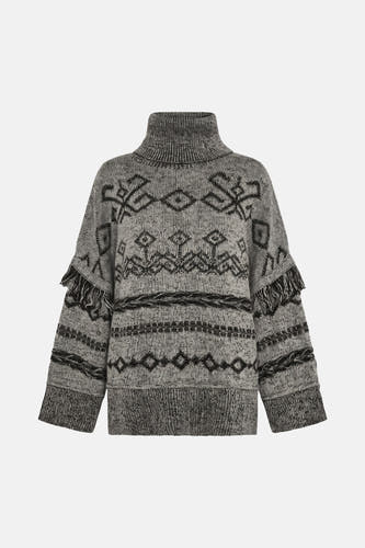 Pull col roulé gris - TOPSHOP