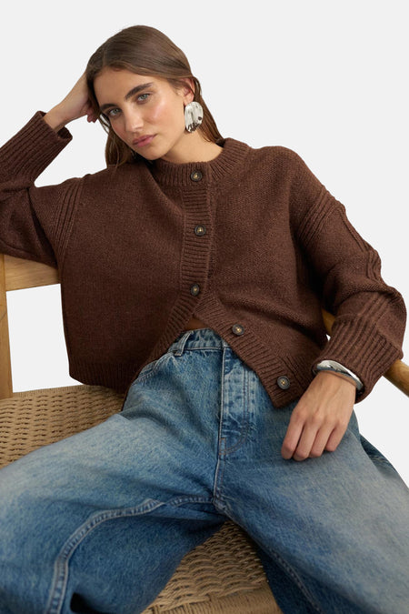 Cardigan - Pecan Brown