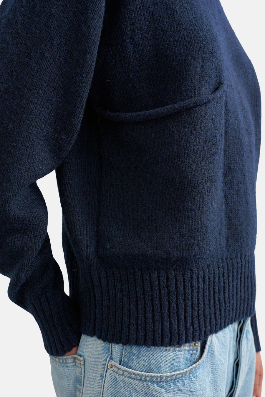 Trui met ronde hals blauw - TOPSHOP