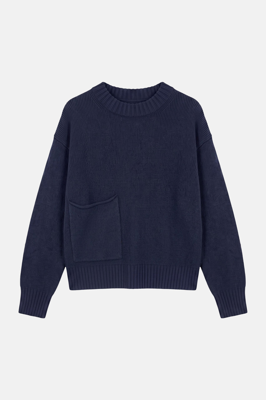 Trui met ronde hals blauw - TOPSHOP