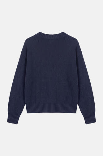 Trui met ronde hals blauw - TOPSHOP