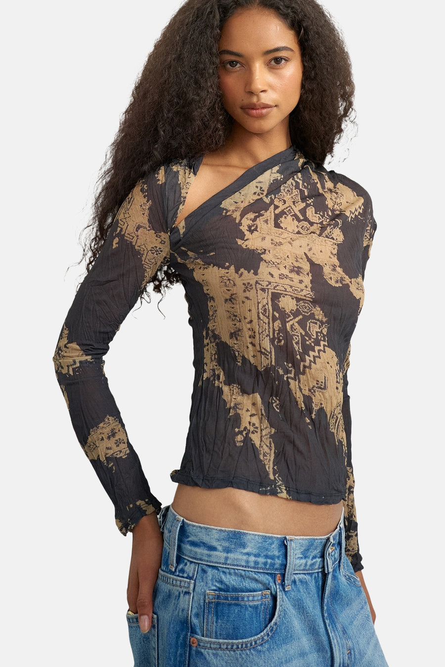 T-shirt (manches longues) noir - TOPSHOP