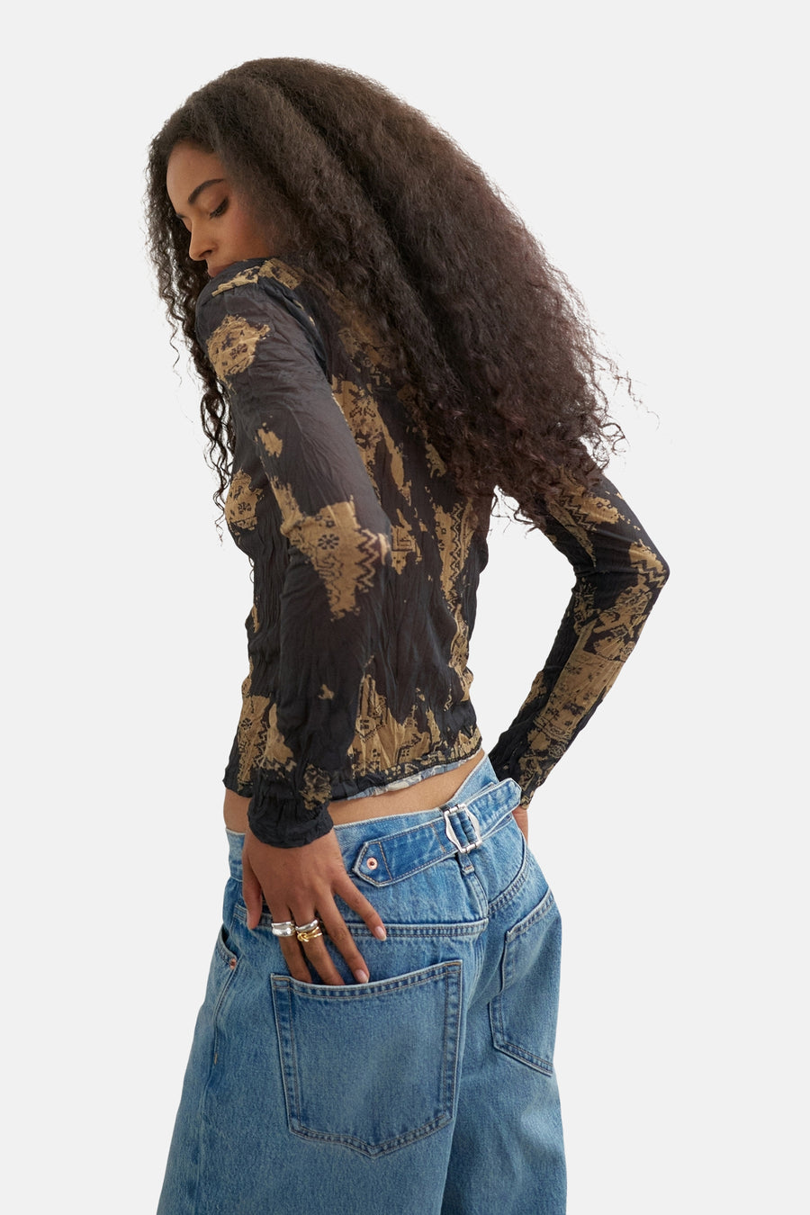 T-shirt (manches longues) noir - TOPSHOP