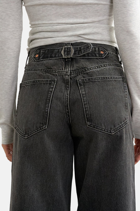 Jeans wide black denim - TOPSHOP