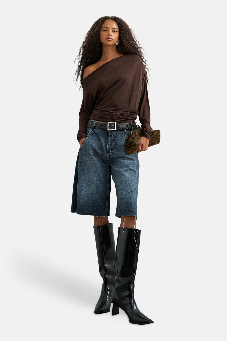 Top (lange mouwen) bruin - TOPSHOP