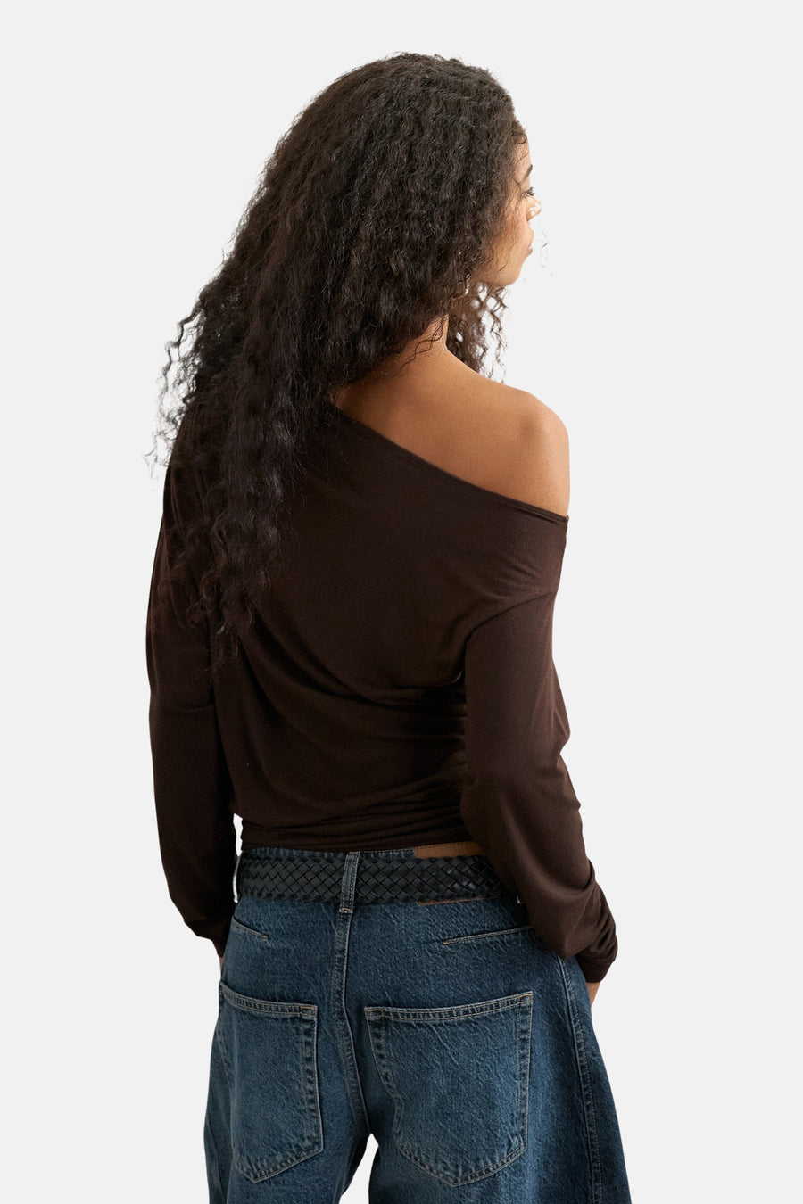 Top (lange mouwen) bruin - TOPSHOP
