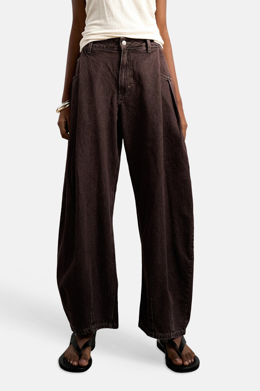 Colored jeans - Brown Denim