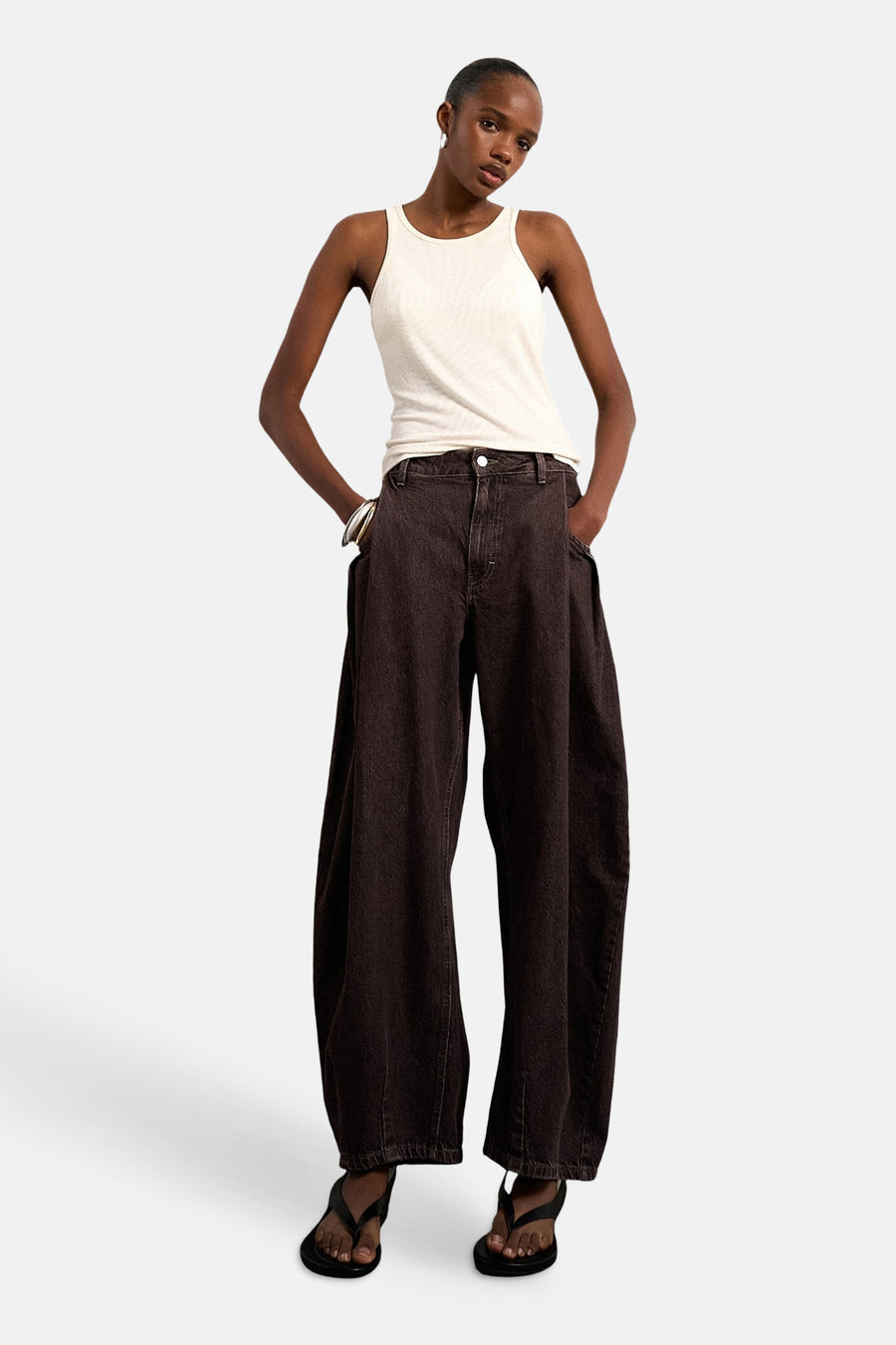 Colored jeans - Brown Denim