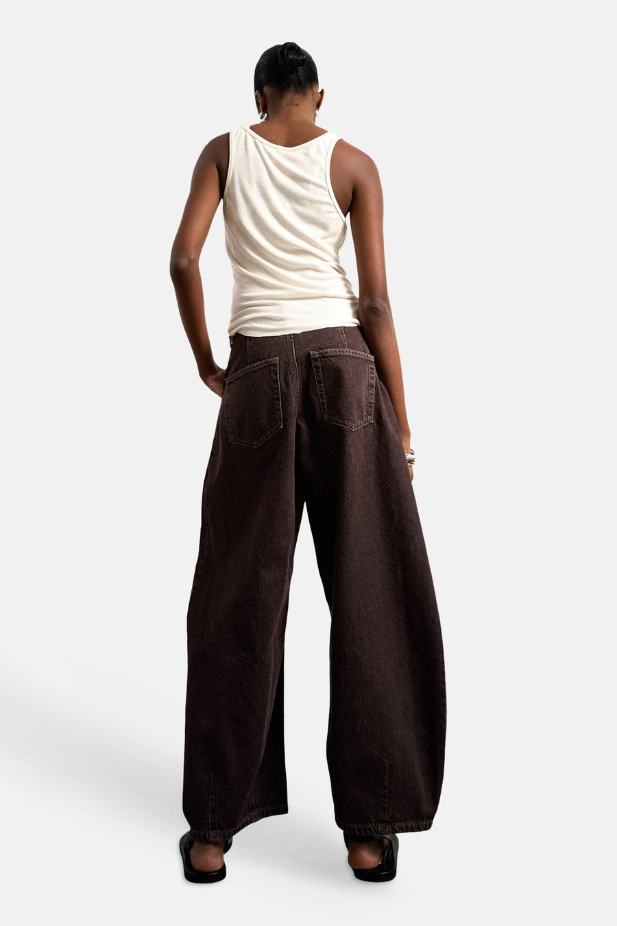 Colored jeans - Brown Denim
