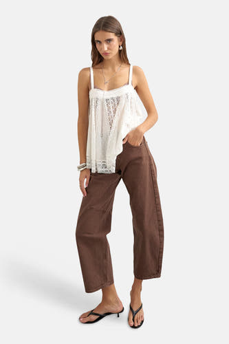 Colored jeans - Brown Denim