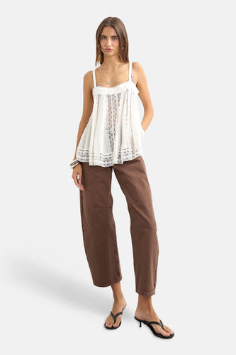 Colored jeans - Brown Denim