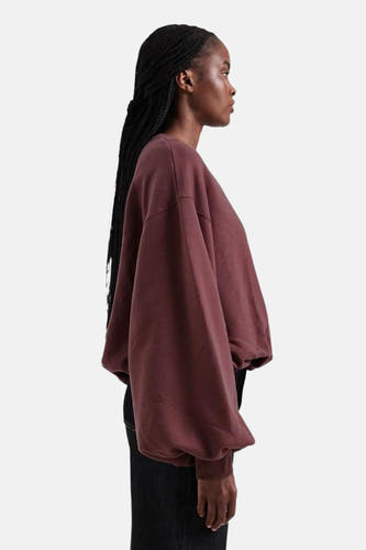 Sweat col O - Brun