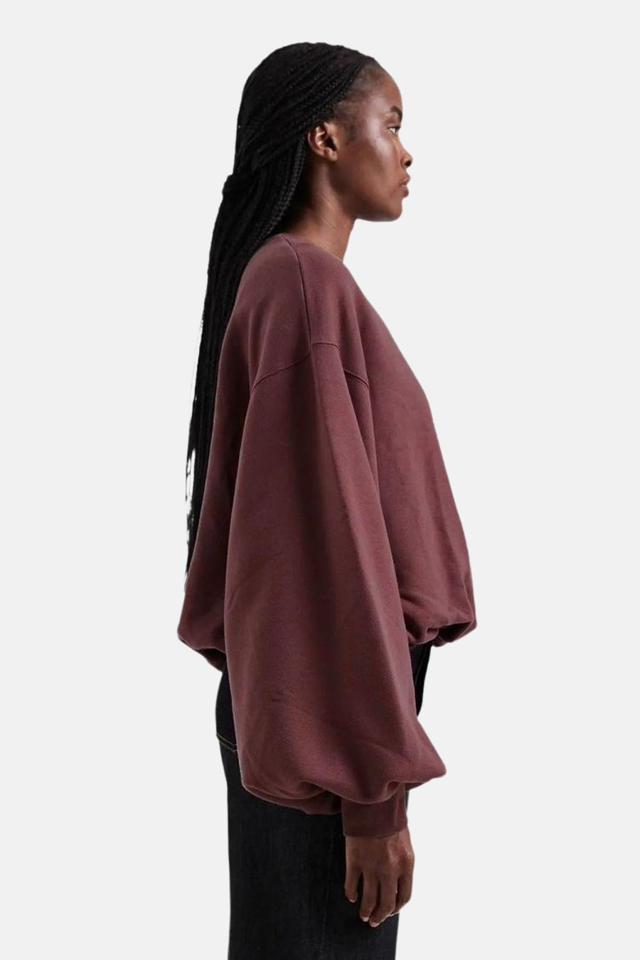 Sweat col O - Brun