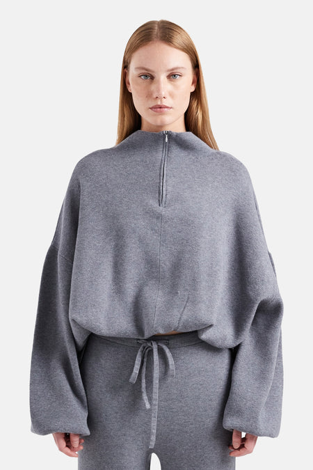 Trui met ronde hals grijs - TOPSHOP