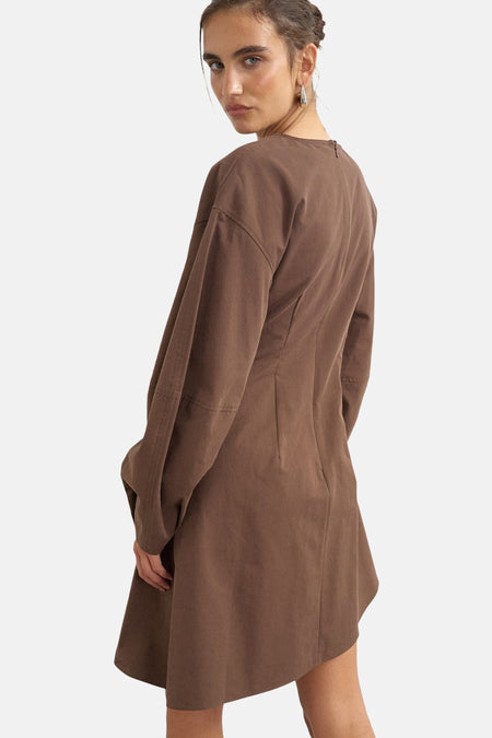 Robe à manches longues - Chocolate Brown