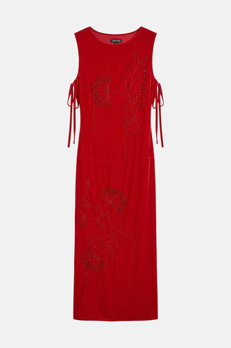 Robes sans manches rouge - TOPSHOP