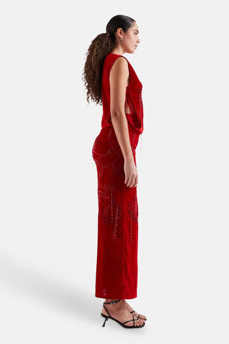 Robes sans manches rouge - TOPSHOP